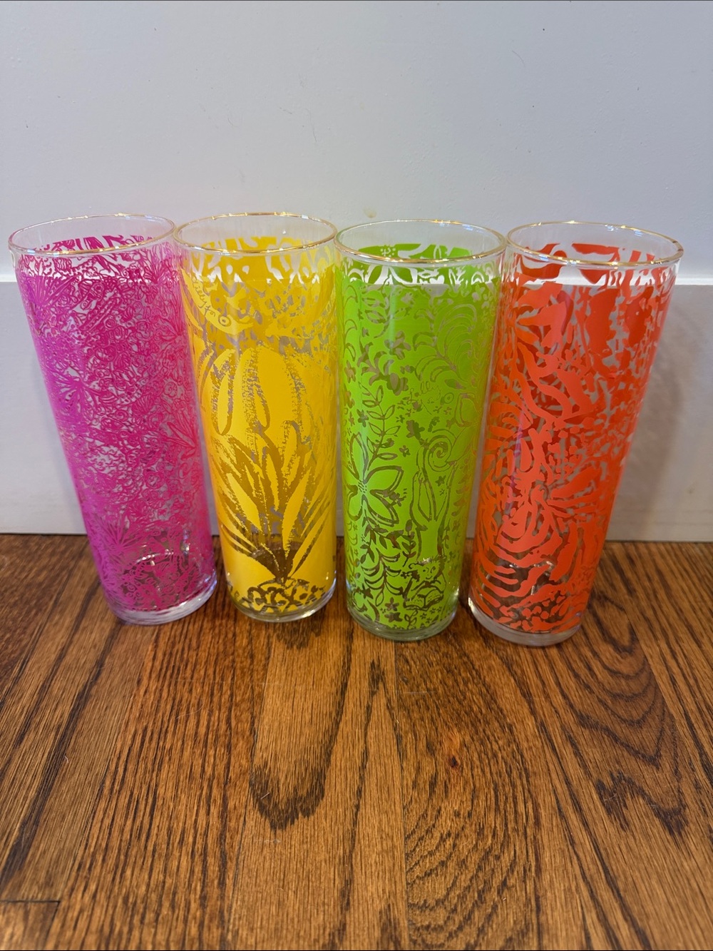 Set of 4 Lilly Pulitzer for Target Drinking Glasses